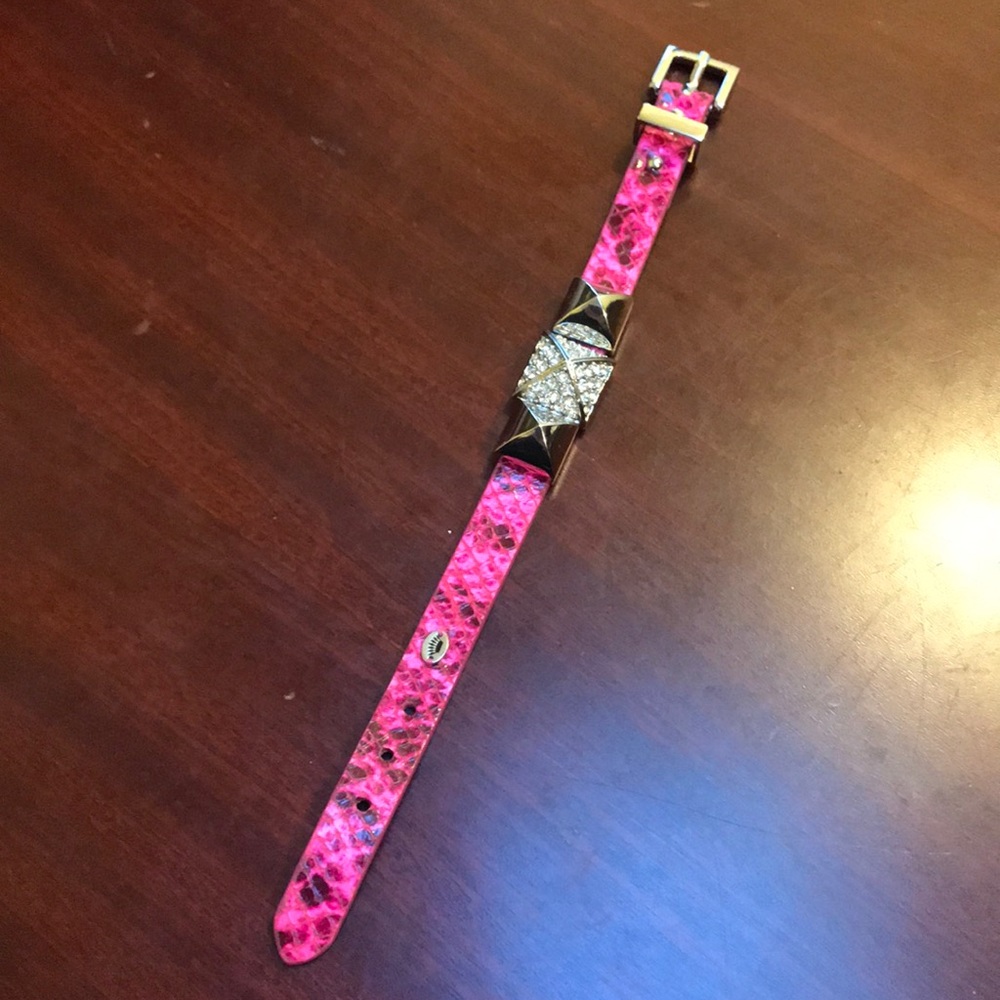 Juicy Couture pink bracelet with rhinestone